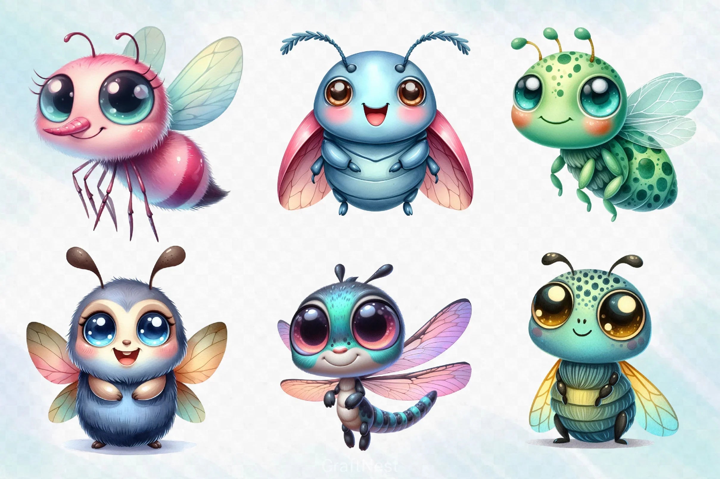 Cute Insect Clipart Bundle - CraftNest - Digital Crafting and Art