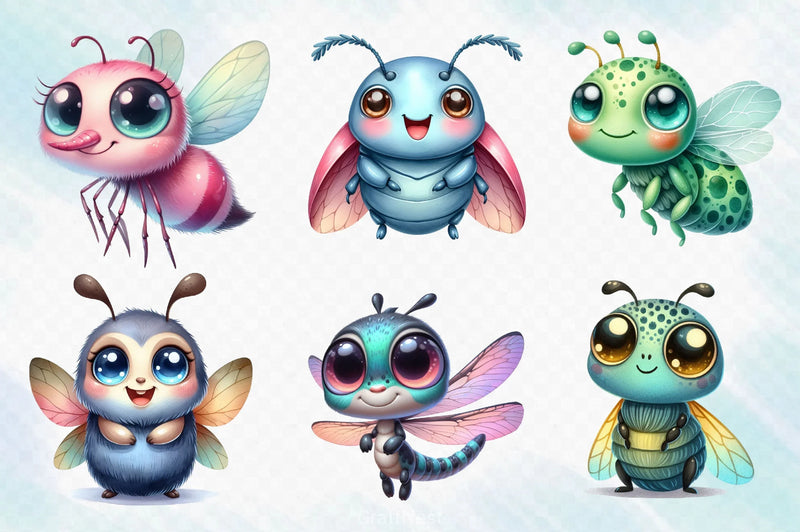 Cute Insect Clipart Bundle - CraftNest - Digital Crafting and Art