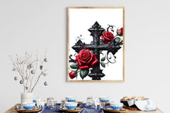 Gothic Cross & Rose Clipart Bundle - CraftNest - Digital Crafting and Art