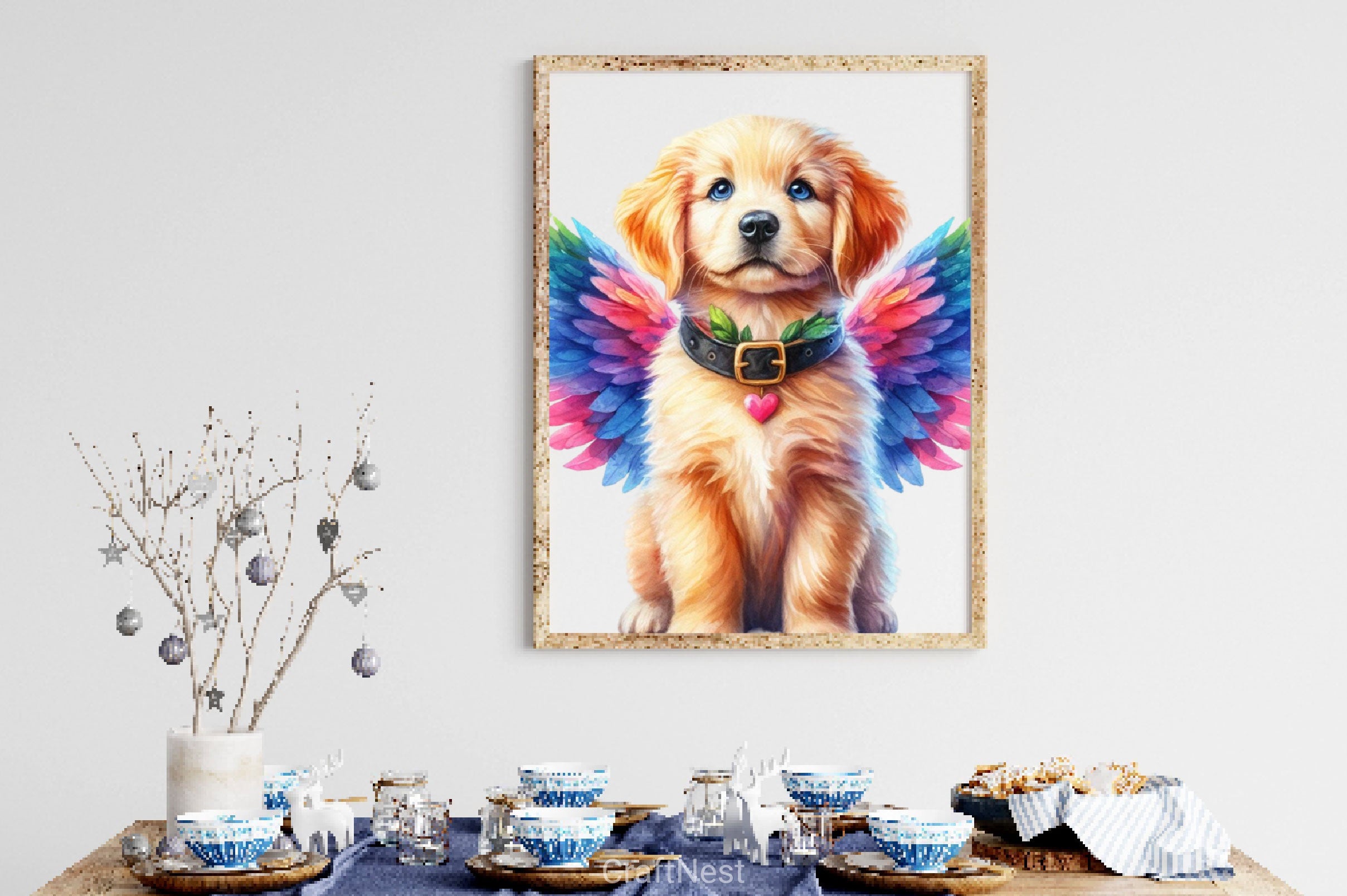 Dog With Angel Wings Clipart Bundle - CraftNest - Digital Crafting and Art