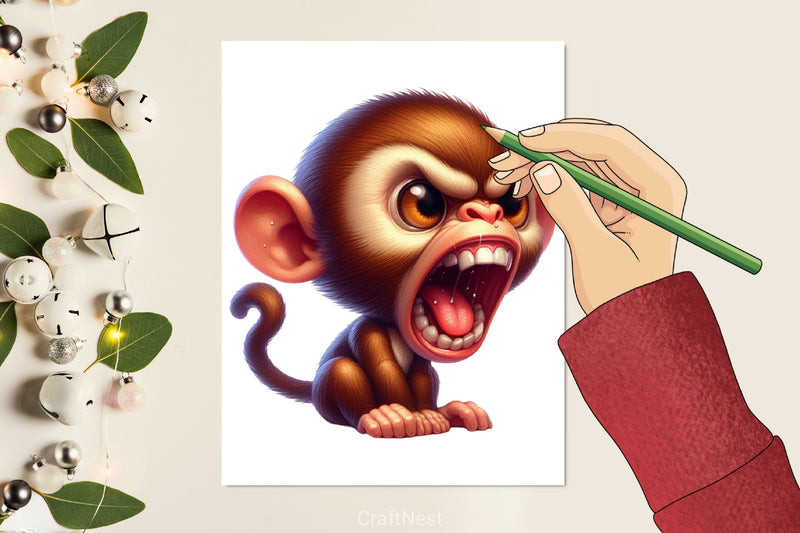 Angry Monkey Clipart Bundle - CraftNest - Digital Crafting and Art