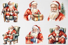 Christmas Santa Claus Clipart Bundle 5 - CraftNest - Digital Crafting and Art