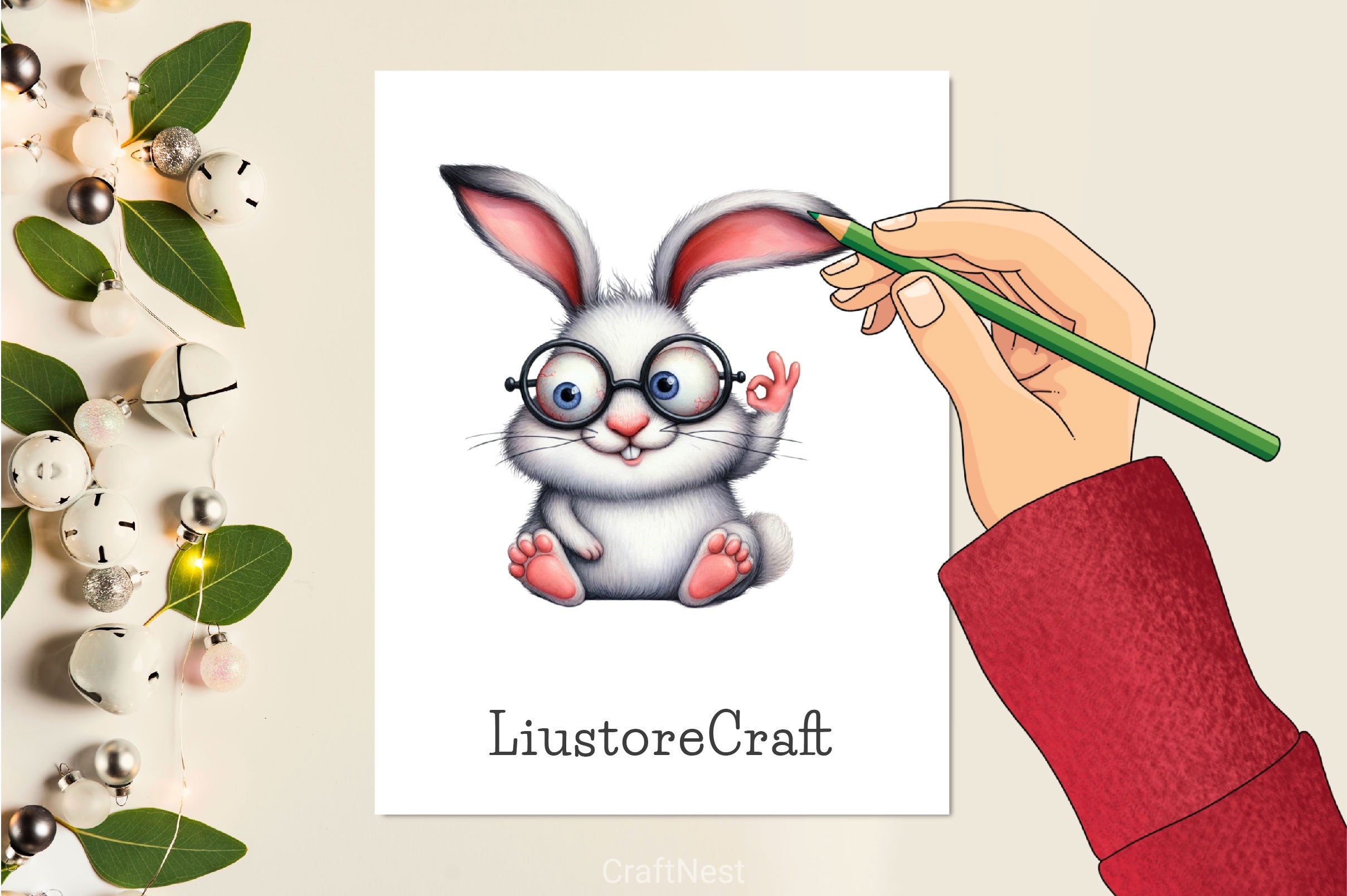 Cute Bunny Bunny Rabbit Clipart Bundle - CraftNest - Digital Crafting and Art