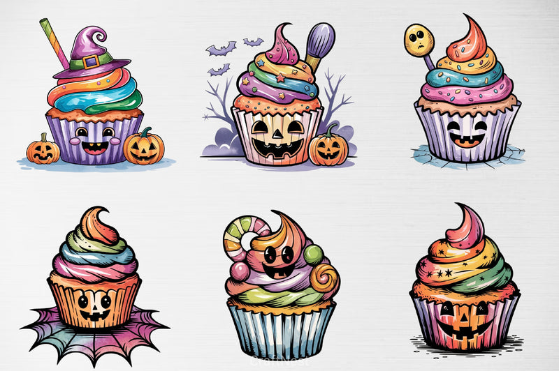Spooky Cupcake Clipart Bundle - CraftNest - Digital Crafting and Art