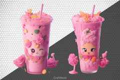 Kawaii Bubble Tea Clipart Bundle - CraftNest - Digital Crafting and Art