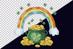 Rainbow And Leprechaun Pot Of Gold Clipart Bundle - CraftNest - Digital Crafting and Art