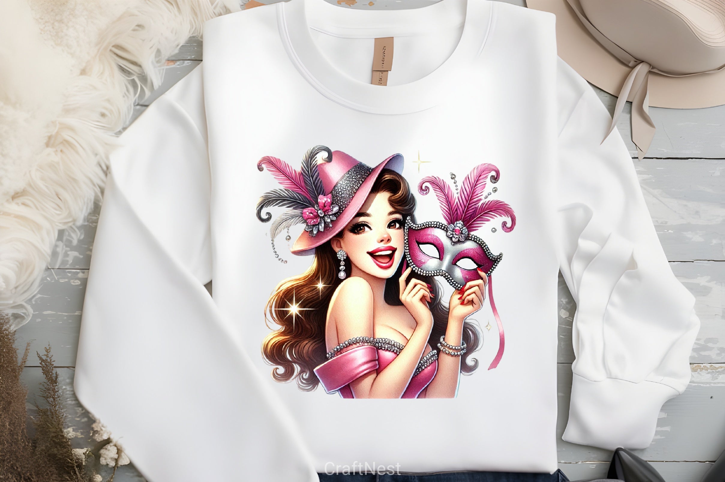 Mardi Gras Girl Clipart Bundle 2 - CraftNest - Digital Crafting and Art