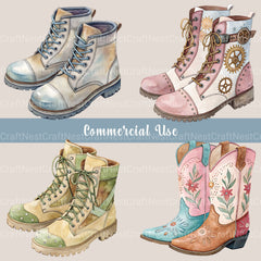 Boots Clipart Bundle - CraftNest - Digital Crafting and Art