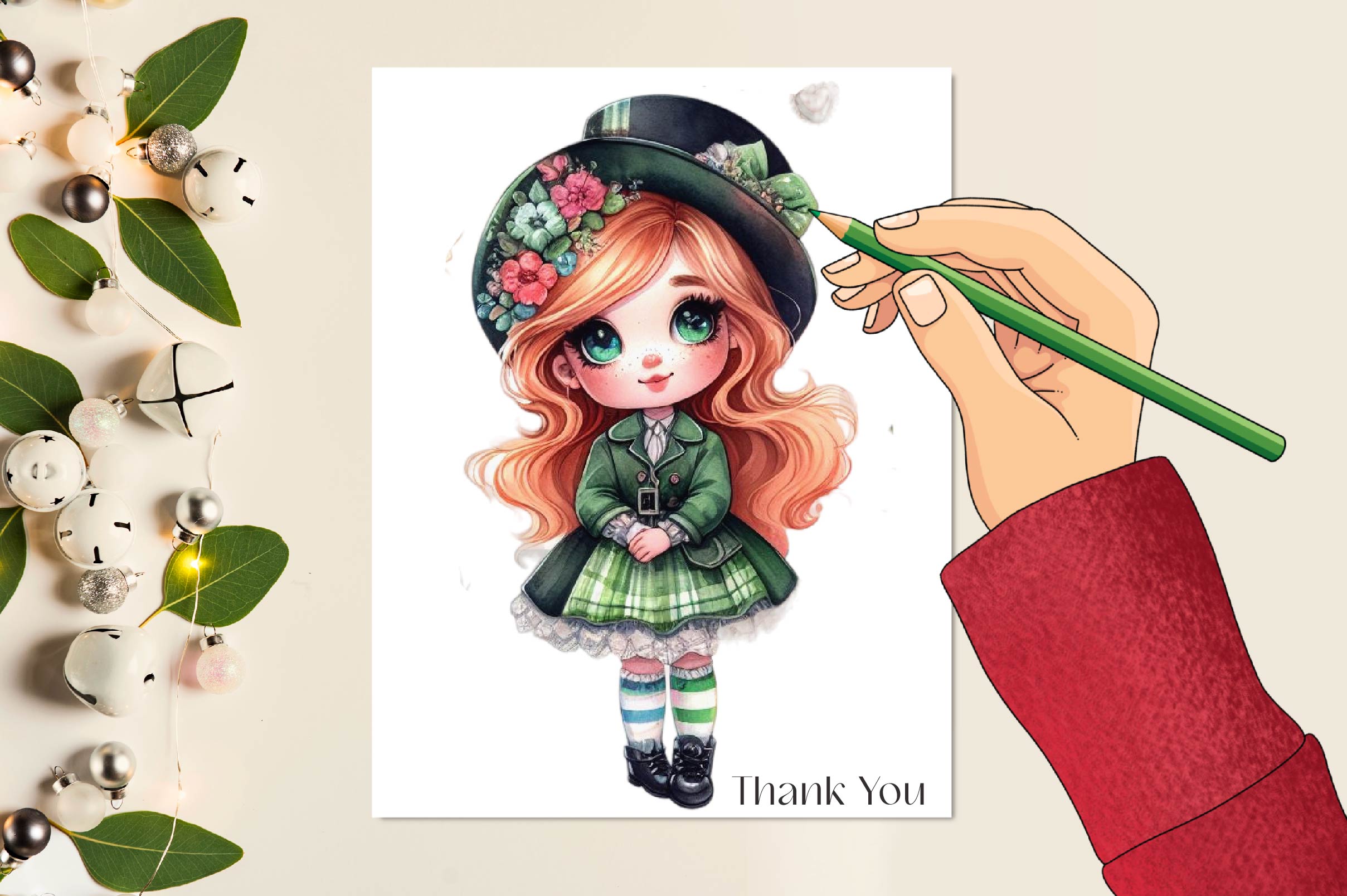 Cute St Patricks Irish Girl Clipart Bundle - CraftNest - Digital Crafting and Art