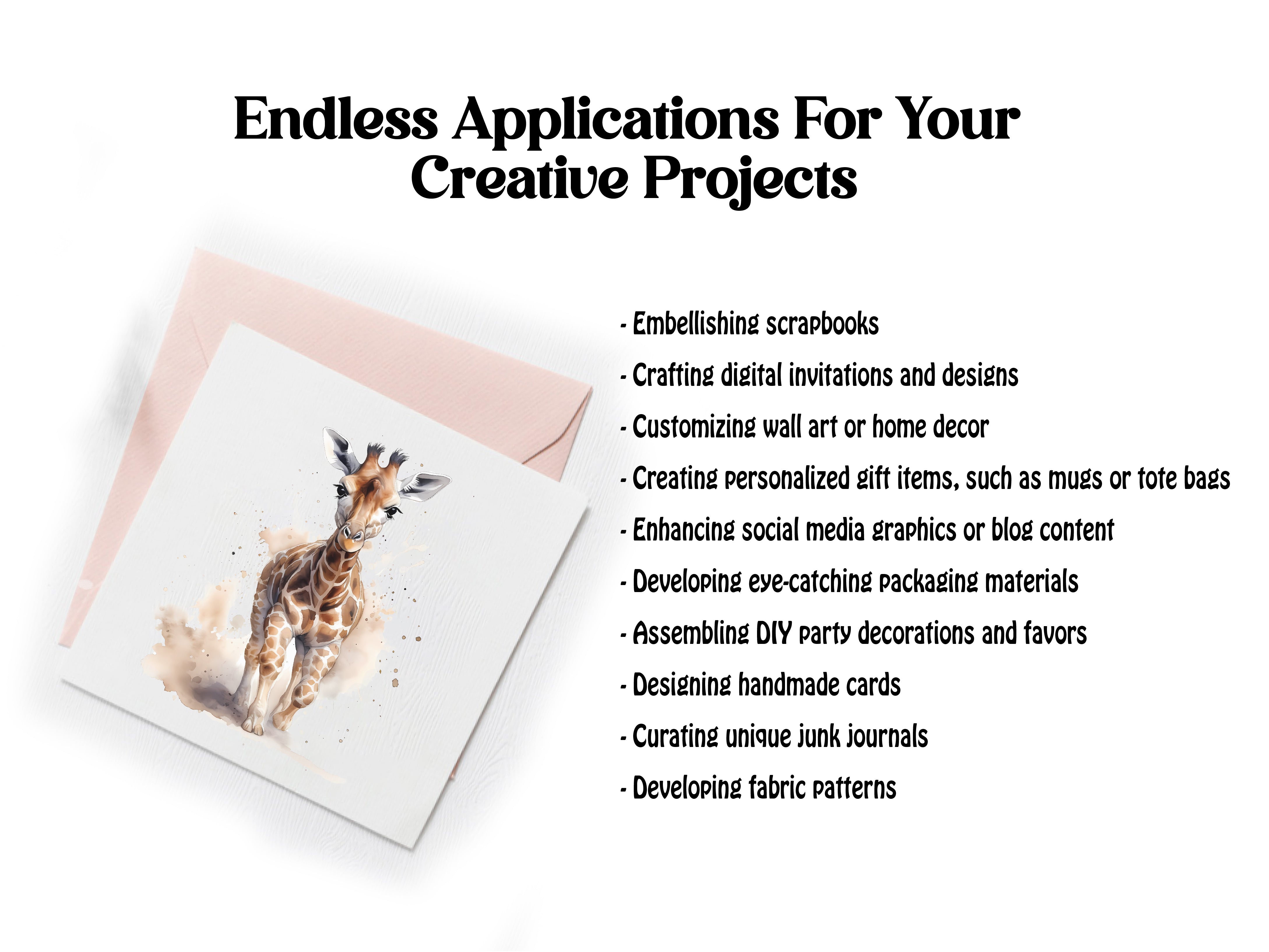 Baby Giraffes Clipart - CraftNest