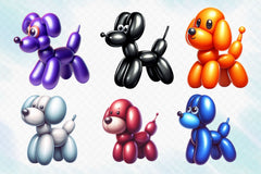 Funny Balloon Dogs Clipart Bundle 4 - CraftNest - Digital Crafting and Art