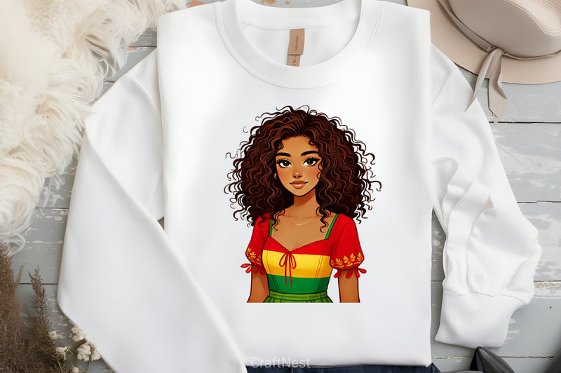 Black History Month Girl Clipart Bundle 2 - CraftNest - Digital Crafting and Art