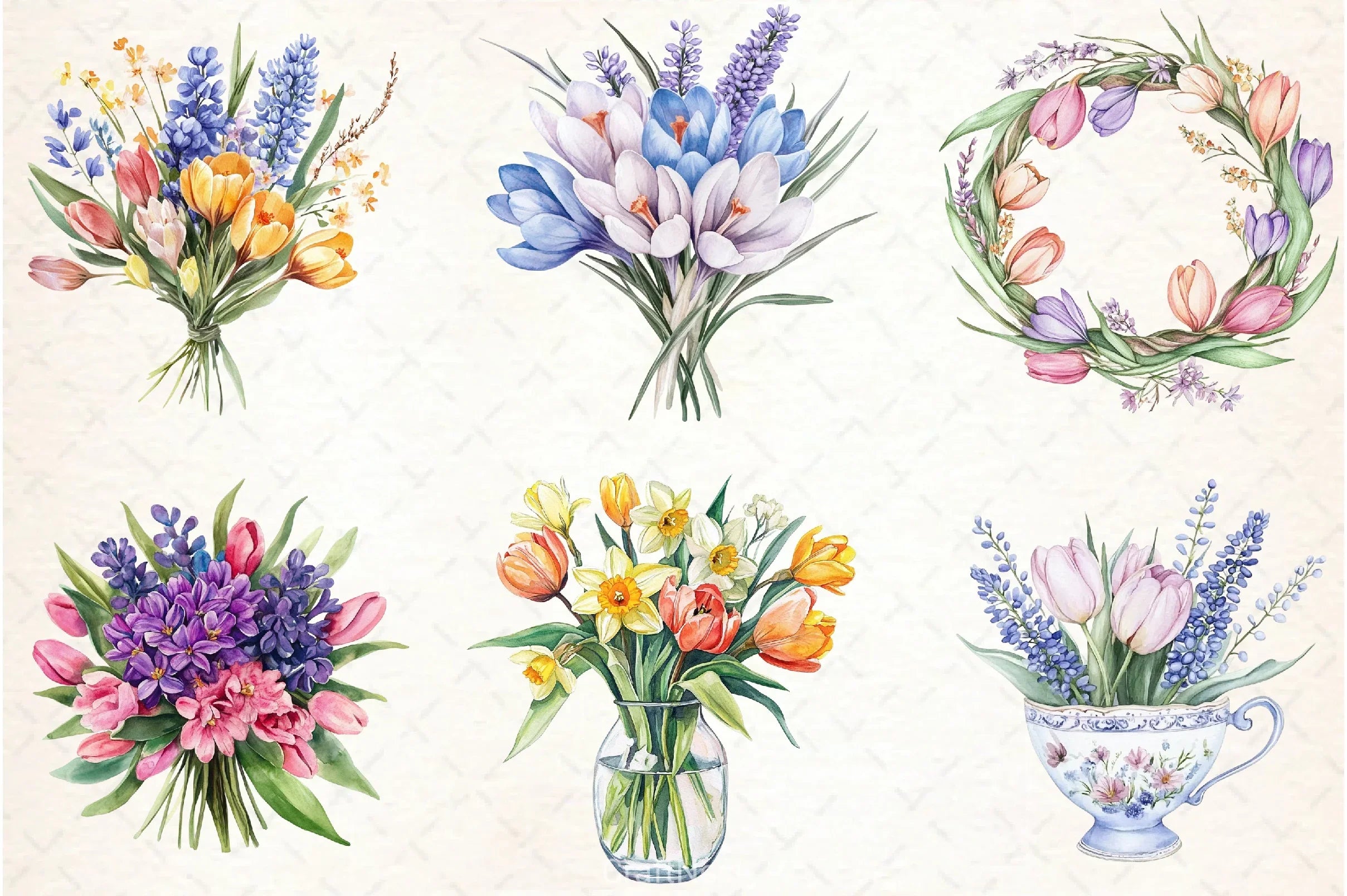 Spring Flowers Clipart Bundle 7 - CraftNest - Digital Crafting and Art