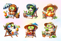Summer Animals Clipart Bundle 8 - CraftNest - Digital Crafting and Art