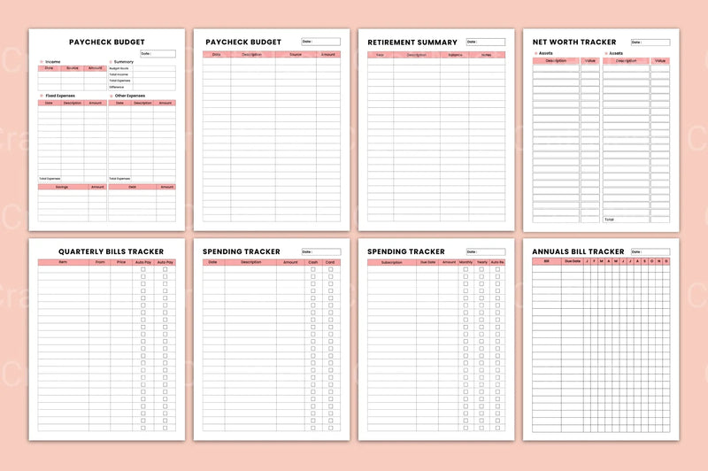 Budget Management Organizer for Effective Financial Planning - CraftNest - Digital Crafting and Art