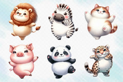 Cute Fat Animals Clipart Bundle 1 - CraftNest - Digital Crafting and Art
