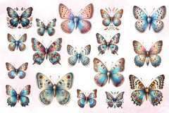 Vintage Butterfly Clipart Bundle 3 - CraftNest - Digital Crafting and Art
