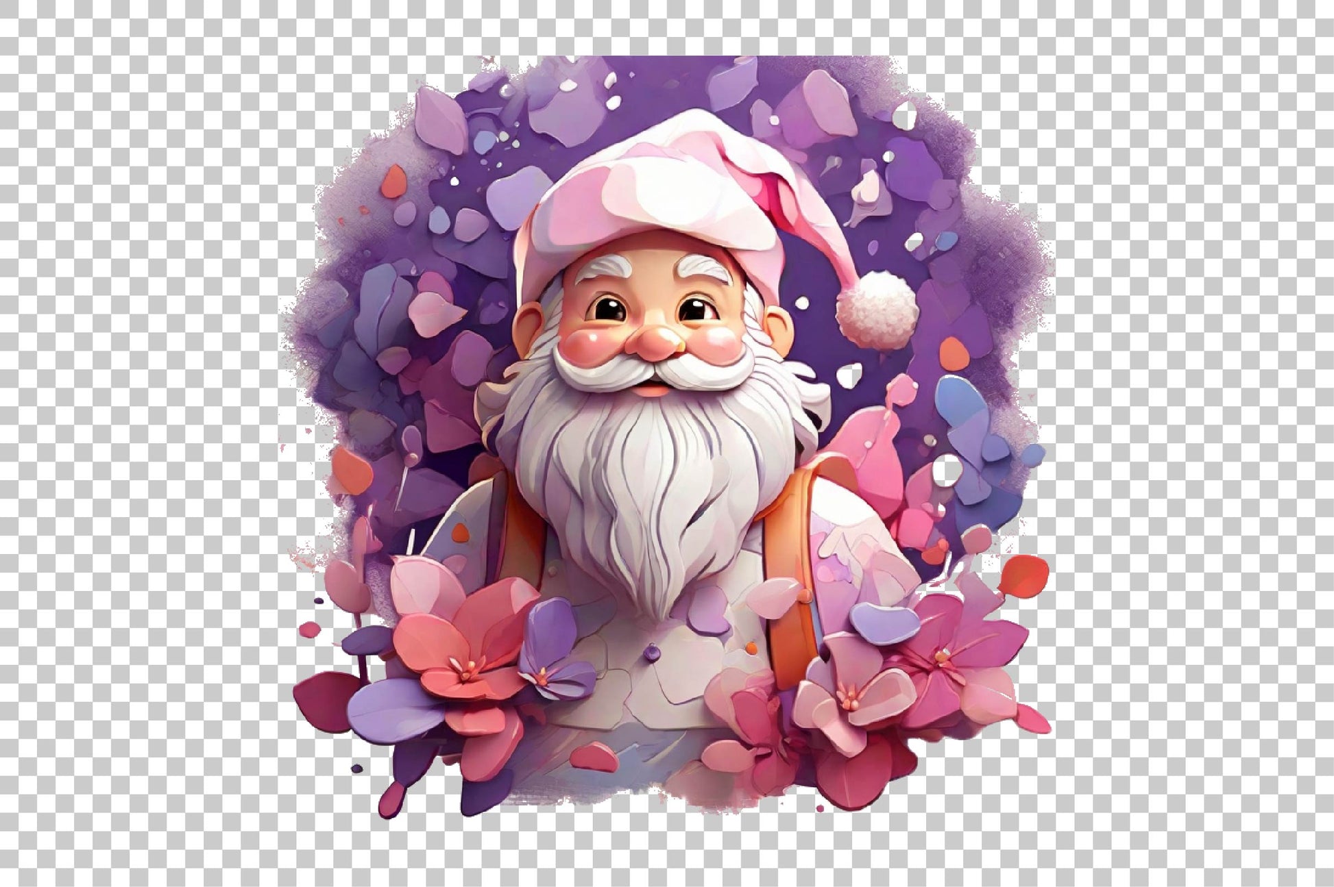 Pink Santa Clipart Bundle - CraftNest - Digital Crafting and Art