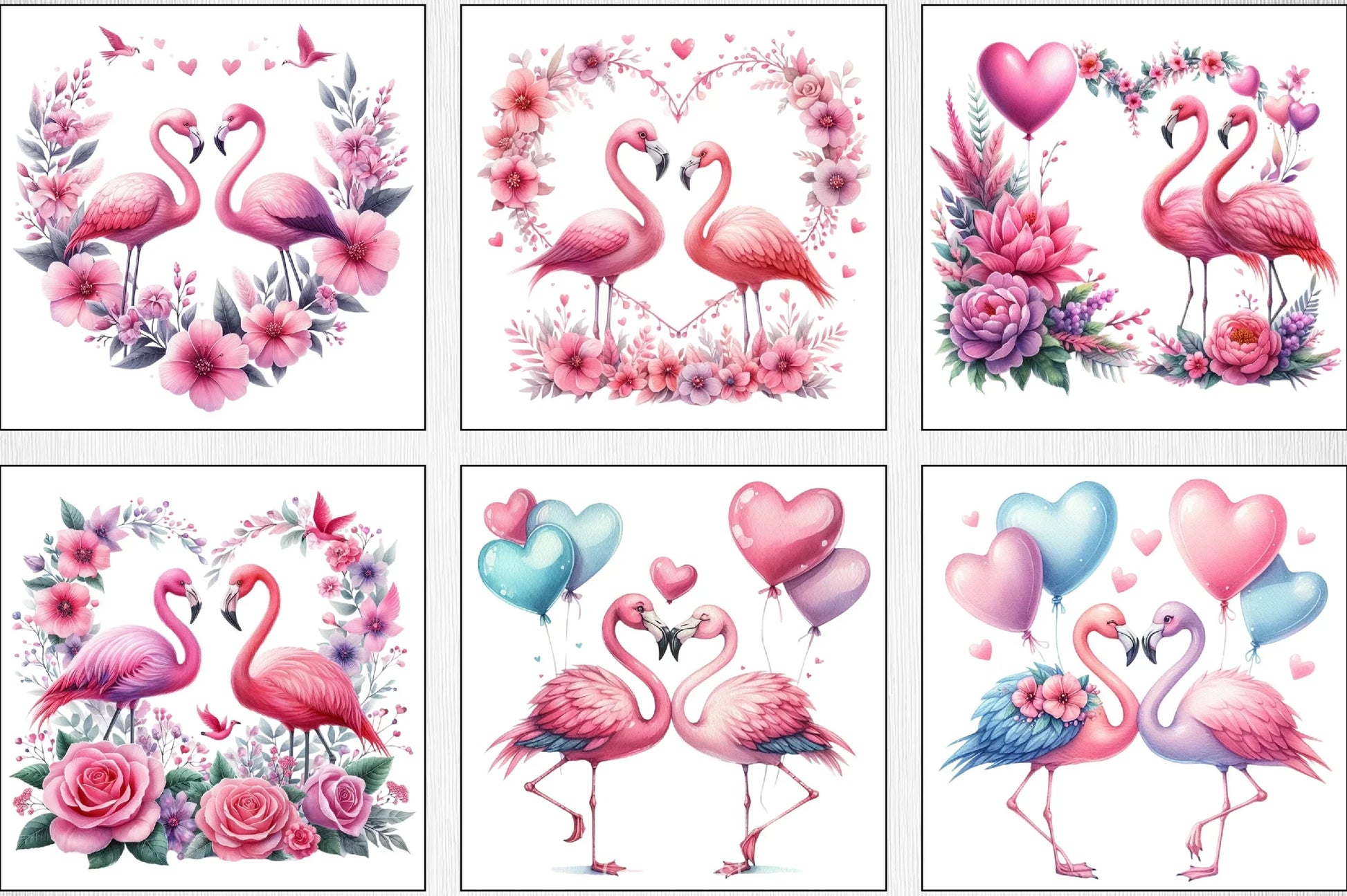 Valentine's Day Flamingo Clipart Bundle - CraftNest - Digital Crafting and Art