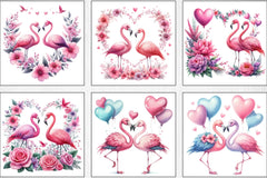 Valentine's Day Flamingo Clipart Bundle - CraftNest - Digital Crafting and Art