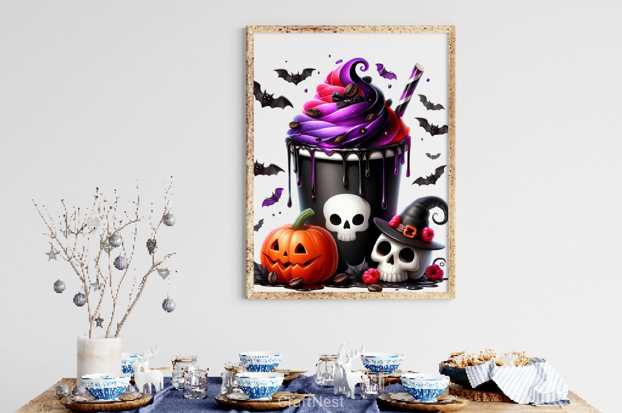 Halloween Coffee Cup Clipart Bundle 4 - CraftNest - Digital Crafting and Art