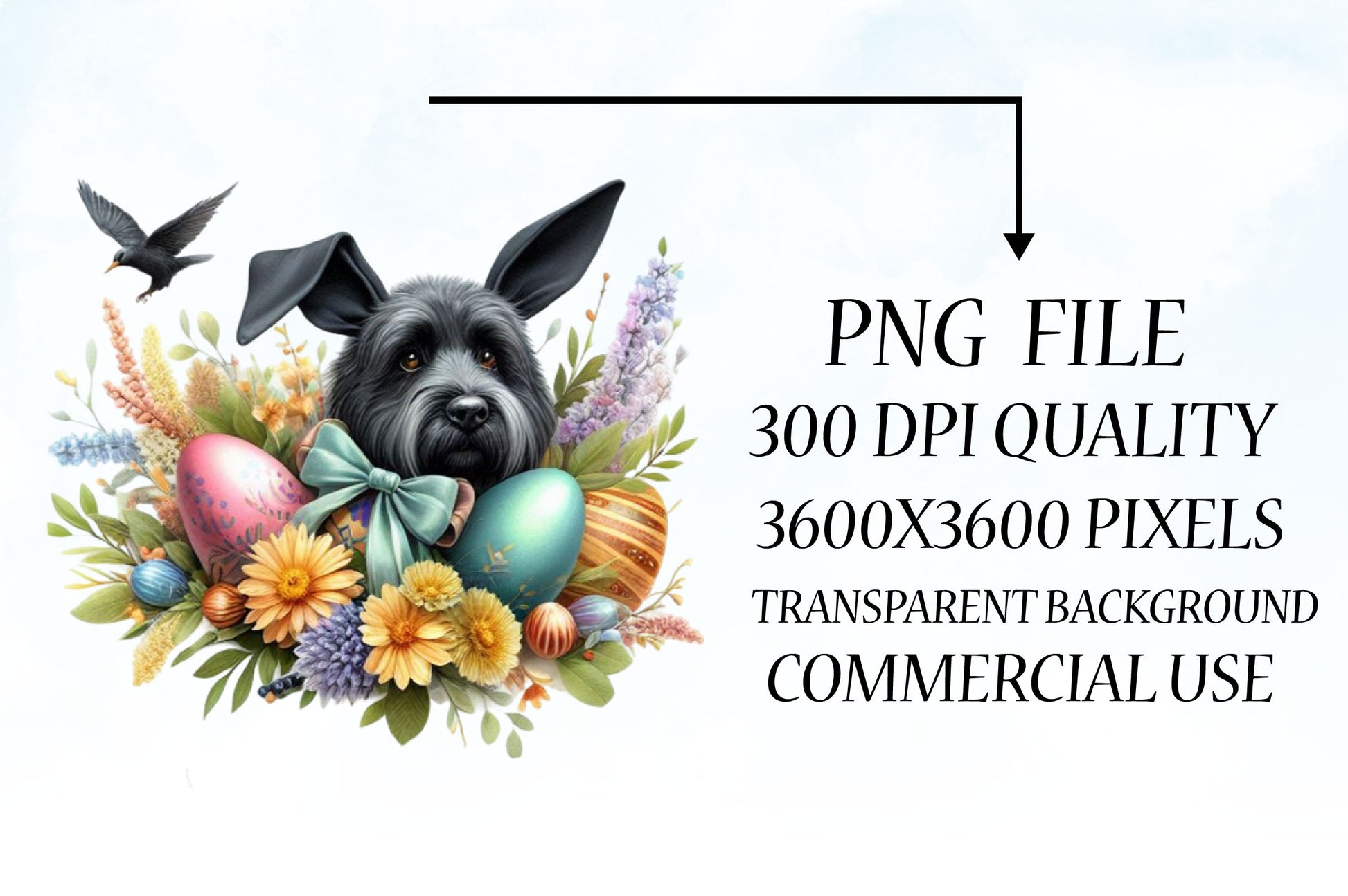Easter Black Dog Clipart Bundle - CraftNest - Digital Crafting and Art