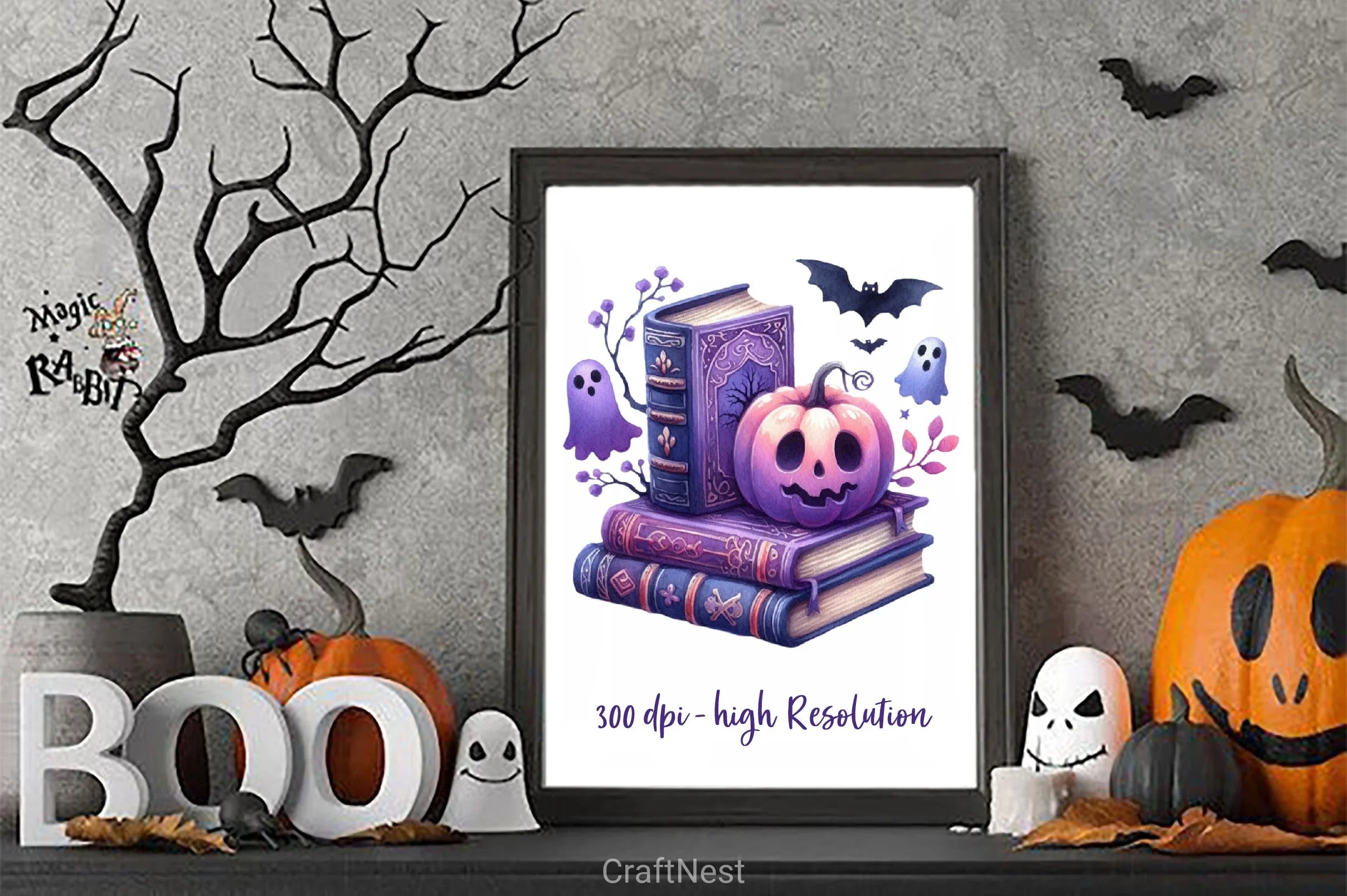 Halloween Books Clipart Bundle 2 - CraftNest - Digital Crafting and Art