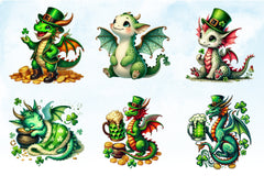 Cute Dragon St. Patrick's Day Clipart Bundle - CraftNest - Digital Crafting and Art