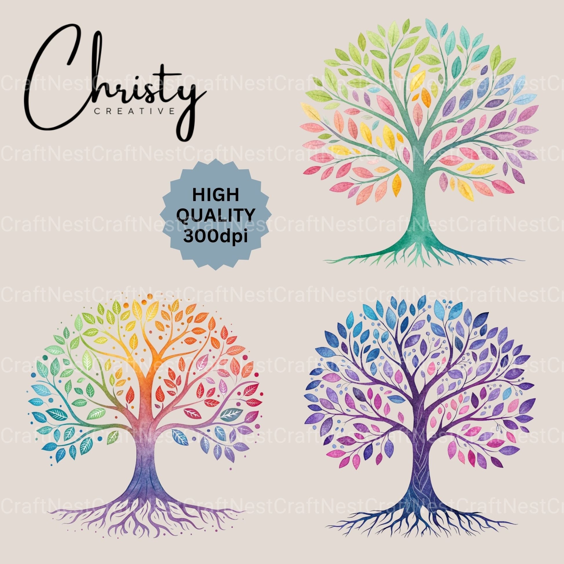Tree Of Life Clipart Bundle - CraftNest - Digital Crafting and Art
