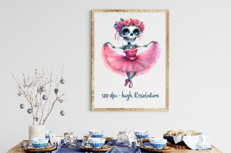 Ballerina Skeleton Clipart Bundle - CraftNest - Digital Crafting and Art