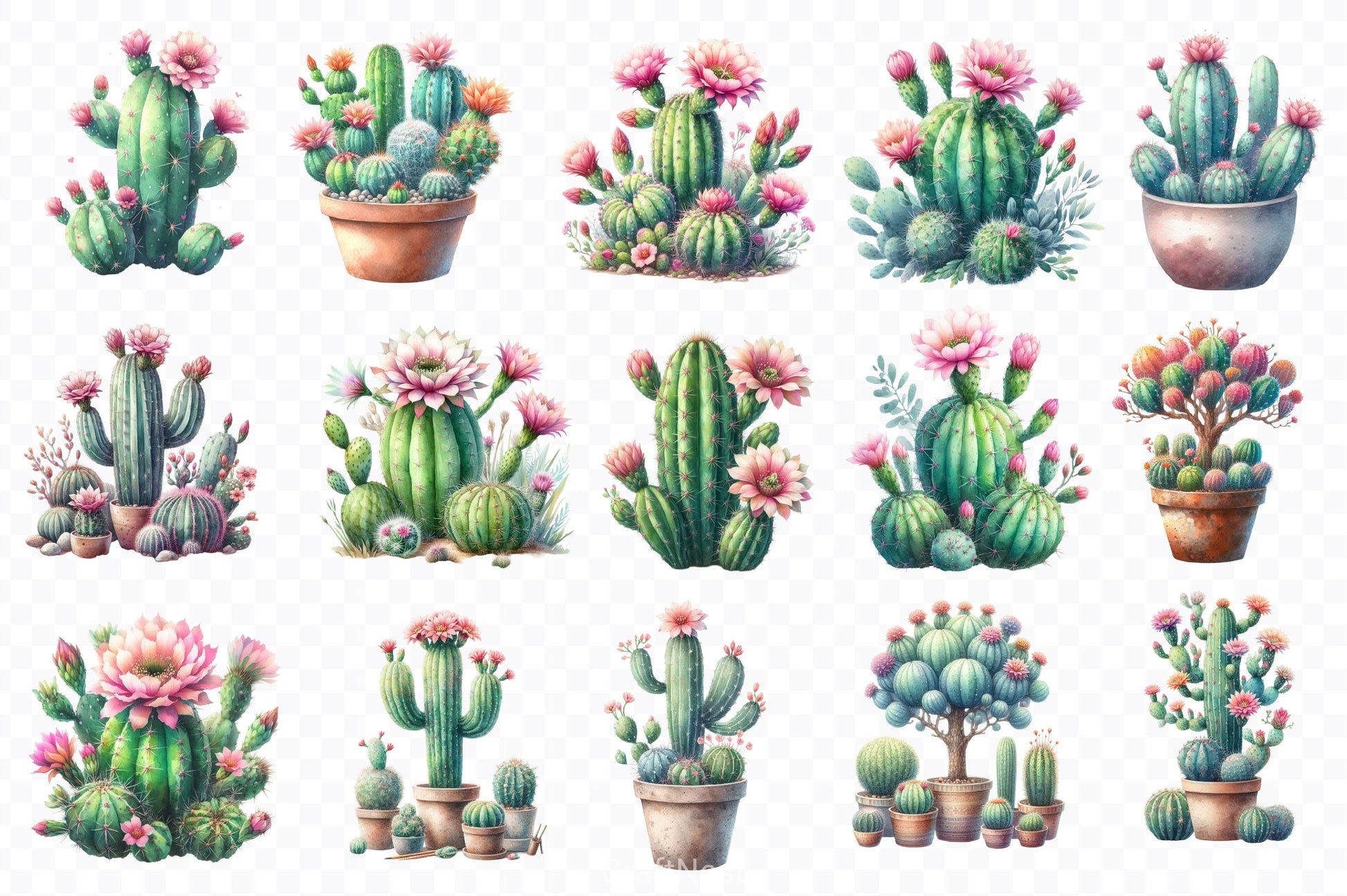 Cactus Clipart Bundle 2 - CraftNest - Digital Crafting and Art