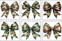 Camo Coquette Bow Clipart Bundle - CraftNest - Digital Crafting and Art