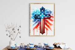 USA American Flag Cross Clipart Bundle - CraftNest - Digital Crafting and Art
