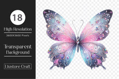 Glitter Butterfly Clipart Bundle 3 - CraftNest - Digital Crafting and Art
