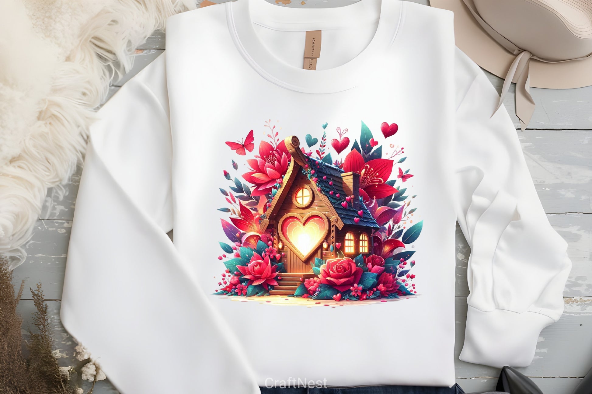 Valentine Fairy House Clipart Bundle 1 - CraftNest - Digital Crafting and Art