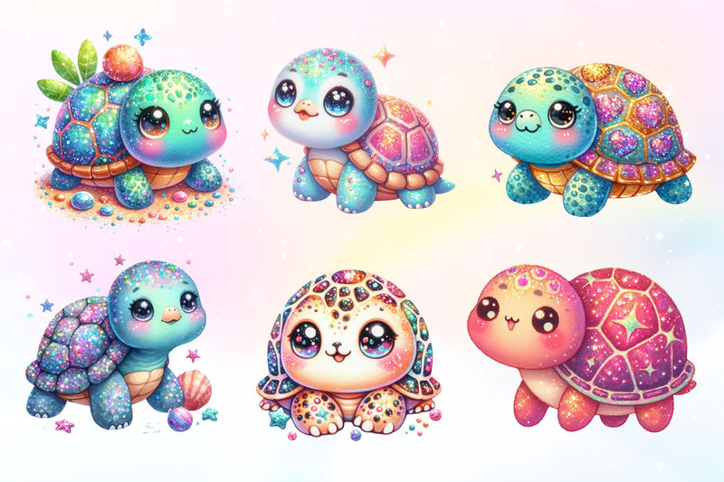Cute Sea Turtle Clipart Bundle 2 - CraftNest - Digital Crafting and Art