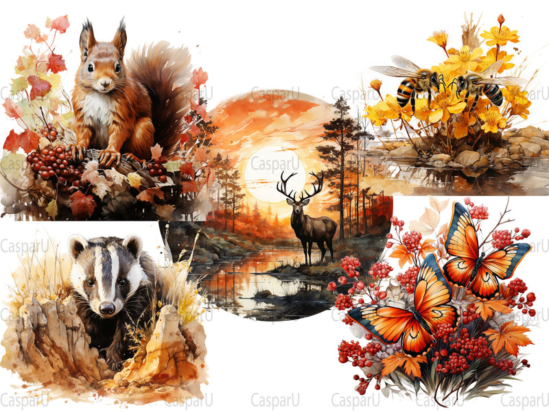 Fall Wildlife Clipart - CraftNest