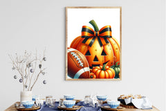 Halloween Football Pumpkin Clipart Bundle - CraftNest - Digital Crafting and Art