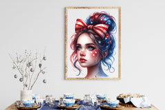 Patriot Girl Face Clipart Bundle 2 - CraftNest - Digital Crafting and Art