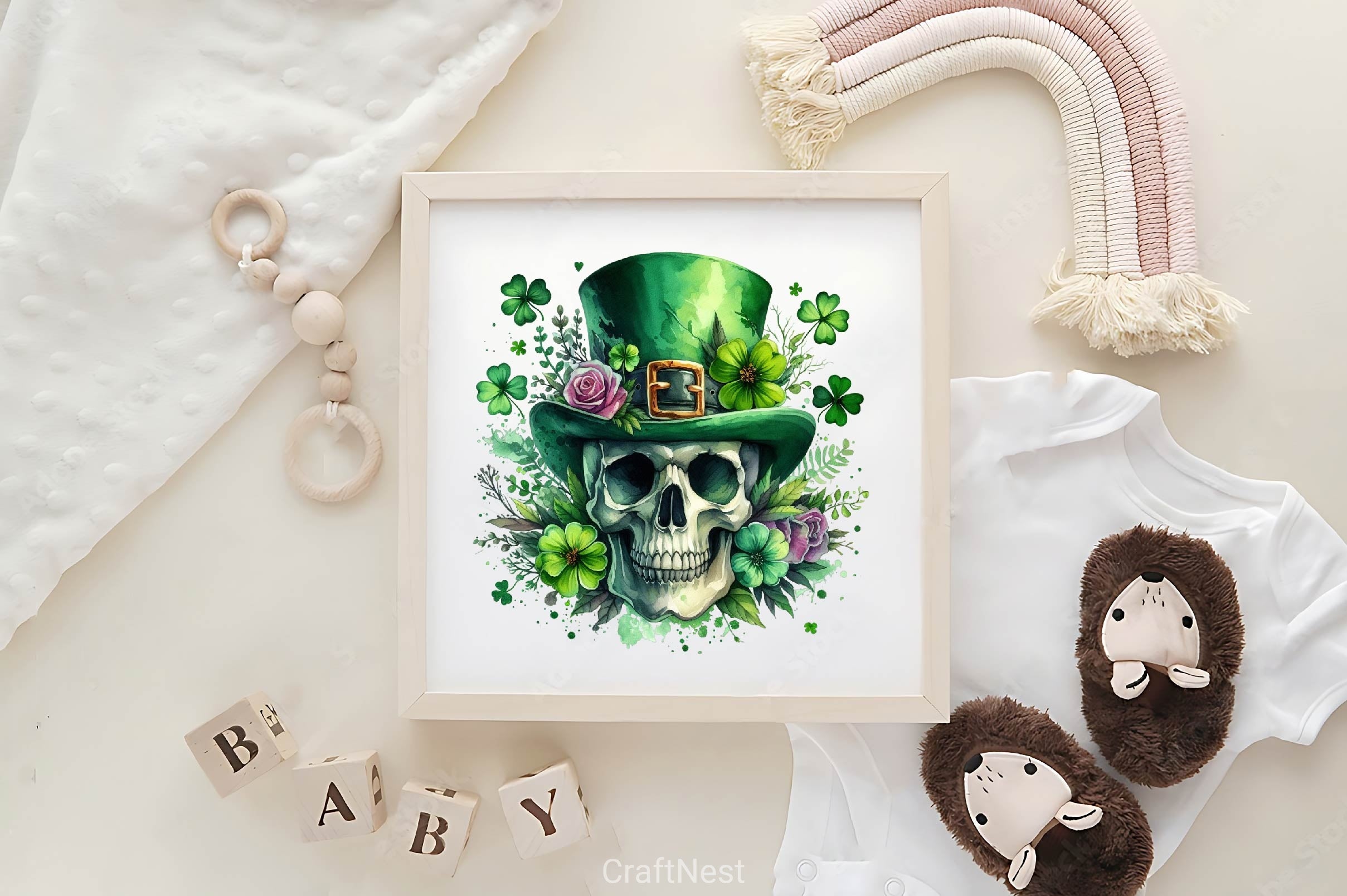 St Patricks Skull Clipart Bundle - CraftNest - Digital Crafting and Art
