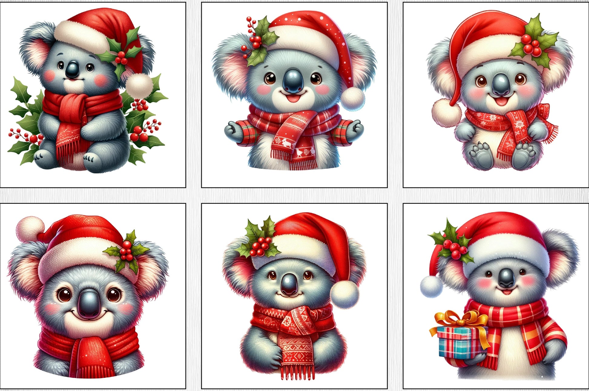 Christmas Koala Clipart Bundle 2 - CraftNest - Digital Crafting and Art