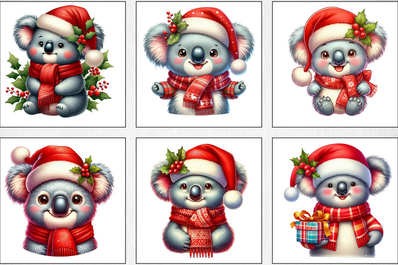 Christmas Koala Clipart Bundle 2 - CraftNest - Digital Crafting and Art