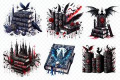 Gothic Fantasy Books Clipart Bundle - CraftNest - Digital Crafting and Art
