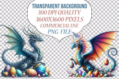 Easter Fantasy Dragon Clipart Bundle - CraftNest - Digital Crafting and Art