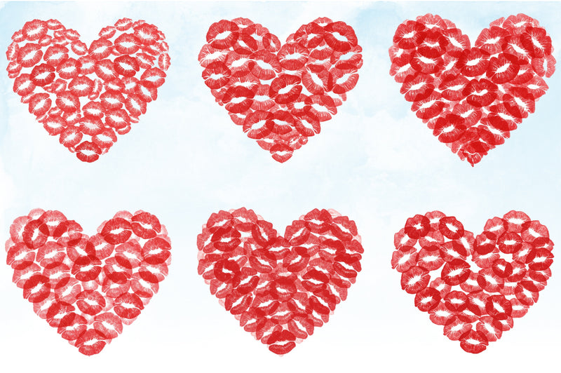 Heart Shaped Kissing Lips Clipart Bundle - CraftNest - Digital Crafting and Art