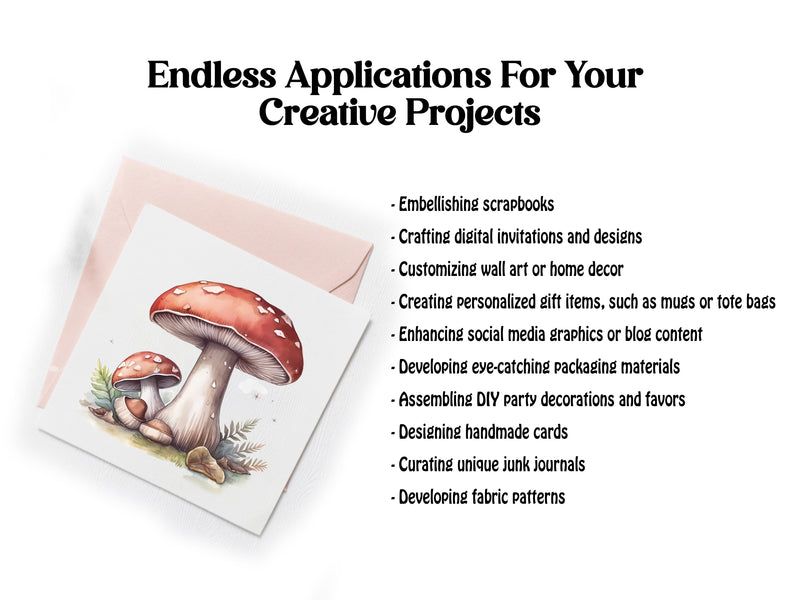 Wild Mushrooms Clipart - CraftNest