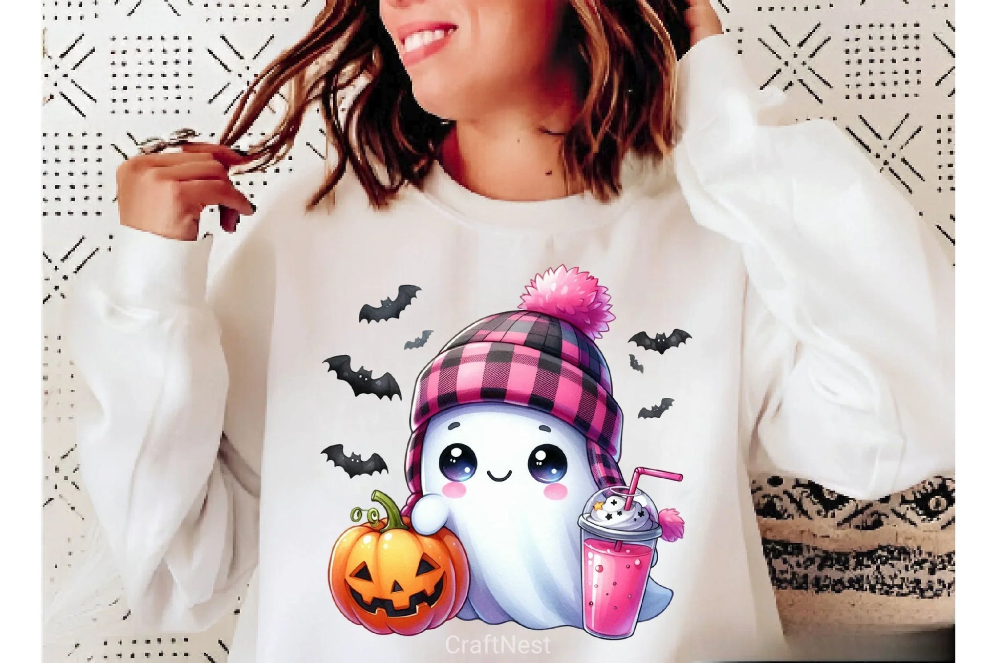 Cute Ghost Cute Halloween Clipart Bundle 4 - CraftNest - Digital Crafting and Art