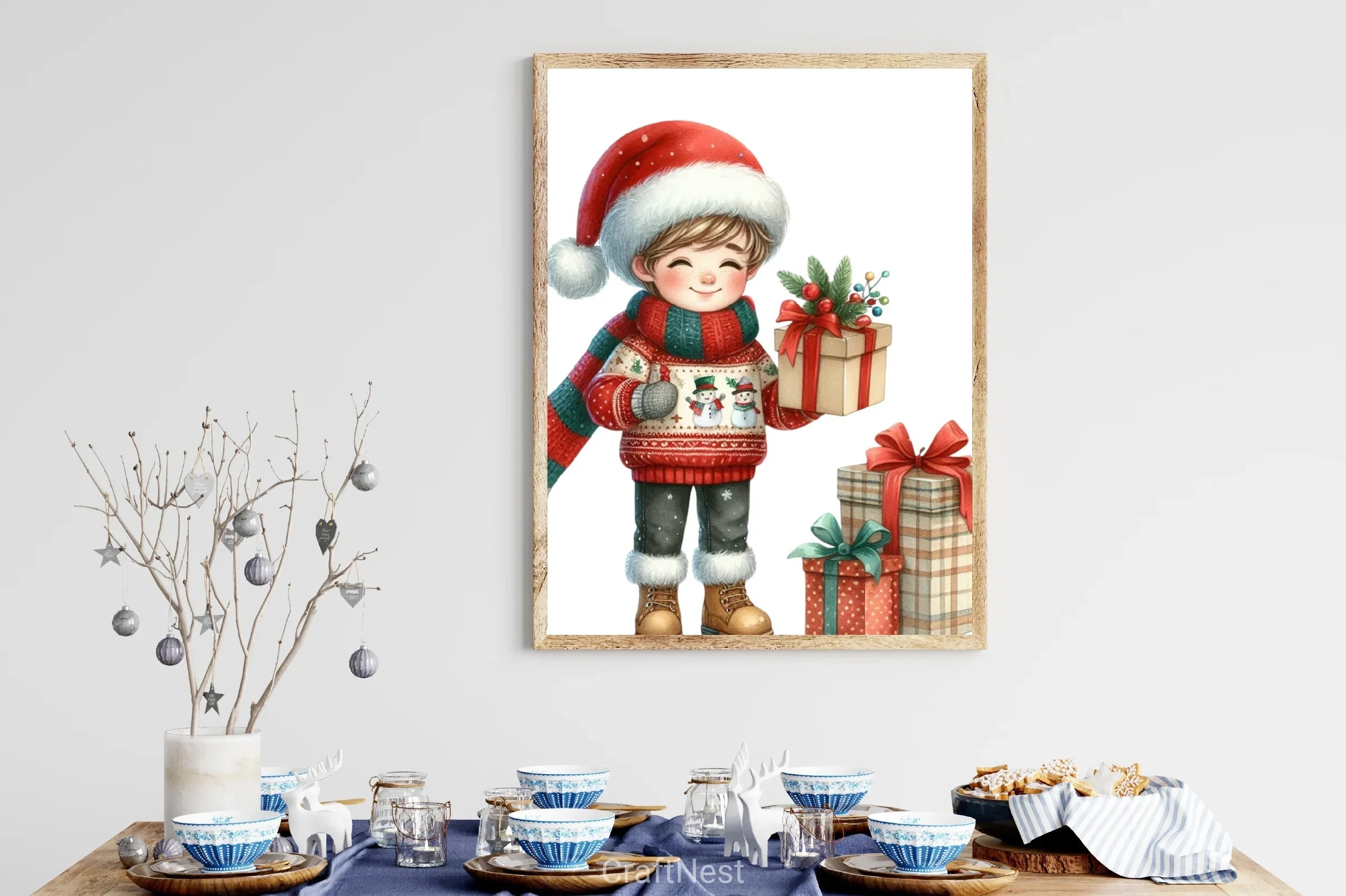 Cute Christmas Boy Clipart Bundle - CraftNest - Digital Crafting and Art