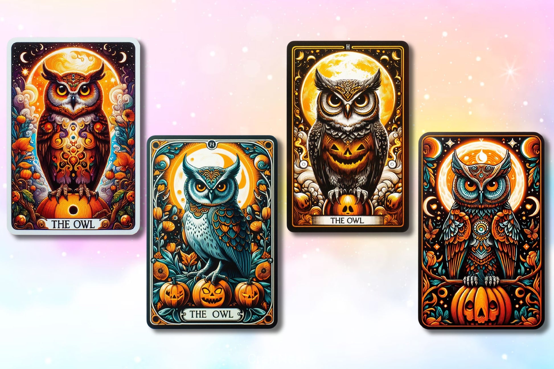 Halloween Owl Tarot Card Clipart Bundle - CraftNest - Digital Crafting and Art