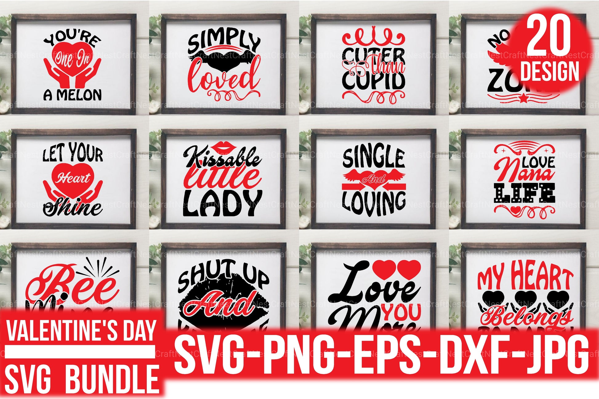 Valentine's Day Design Bundle - CraftNest - Digital Crafting and Art